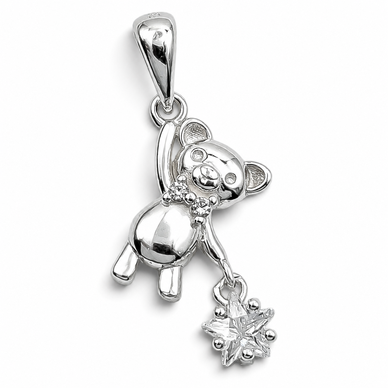 Dije Osito Blanco Plata Ley 925