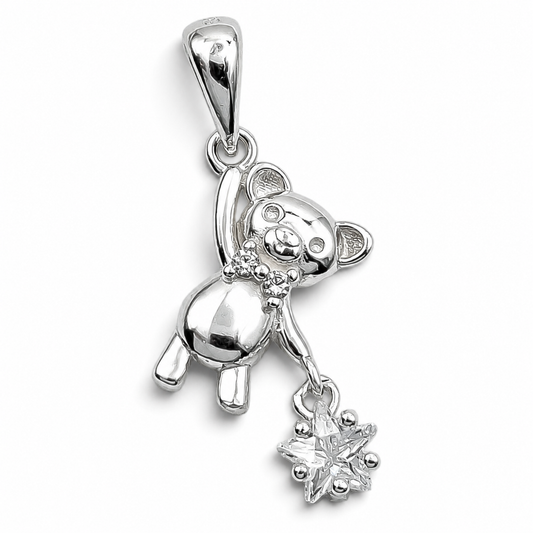 Dije Osito Blanco Plata Ley 925