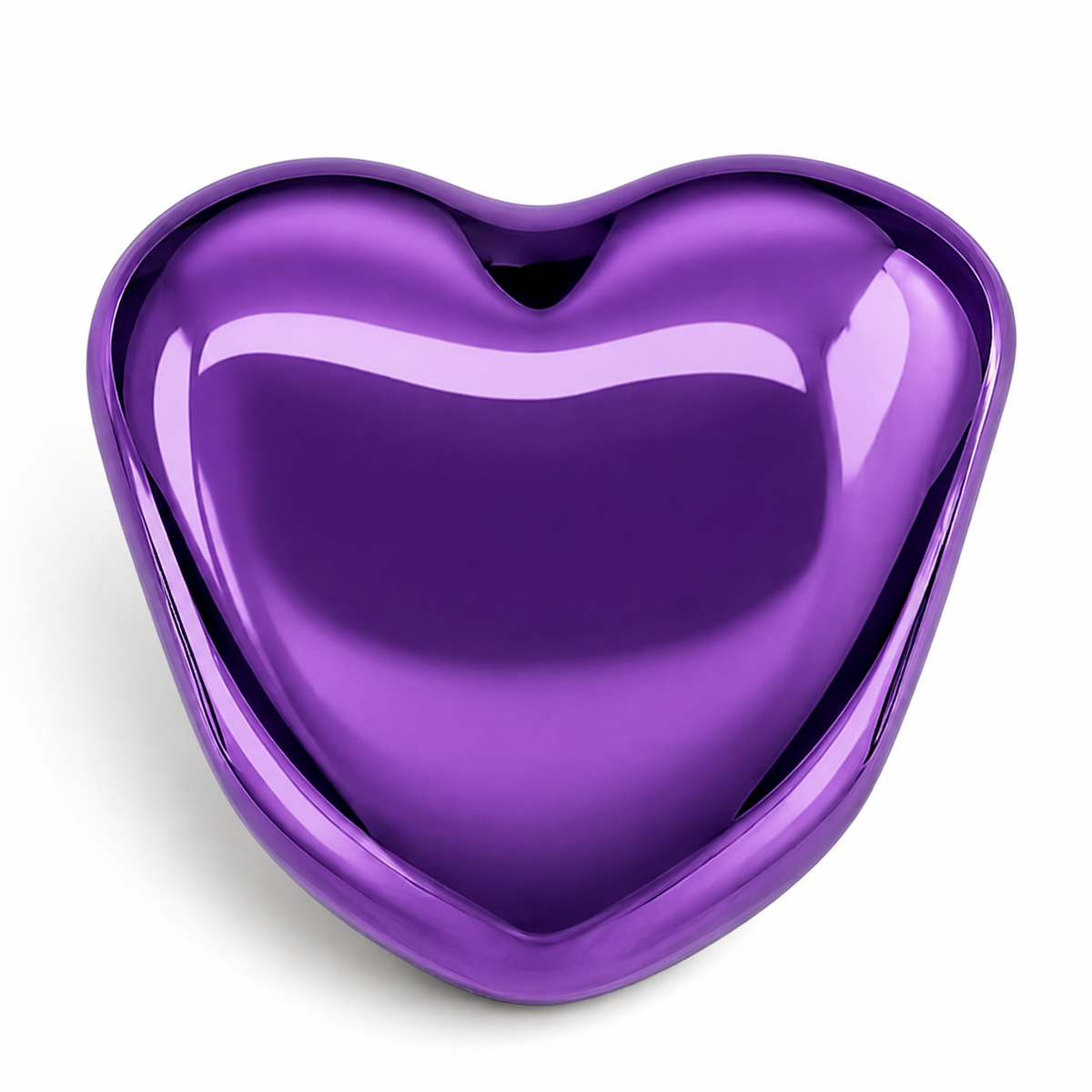 Charm Corazon Morado Plata Ley 925