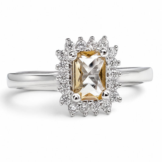 Anillo Cuadro Zultanita Plata Ley 925
