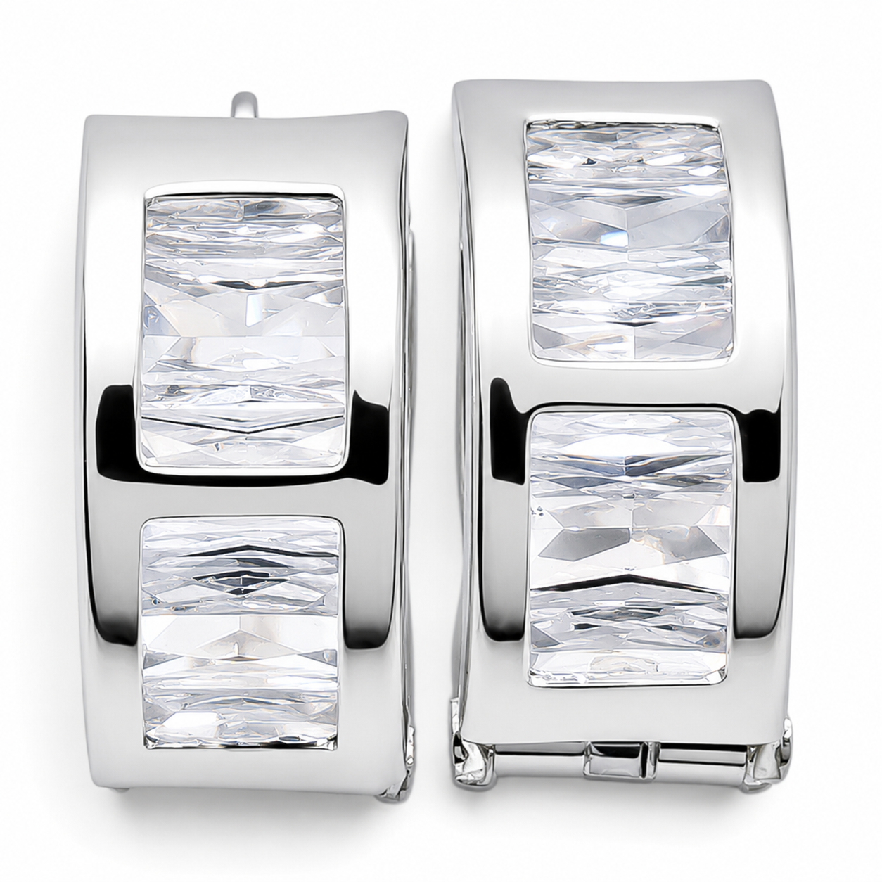 Hugguies Zirconia Baguette Plata Ley 925