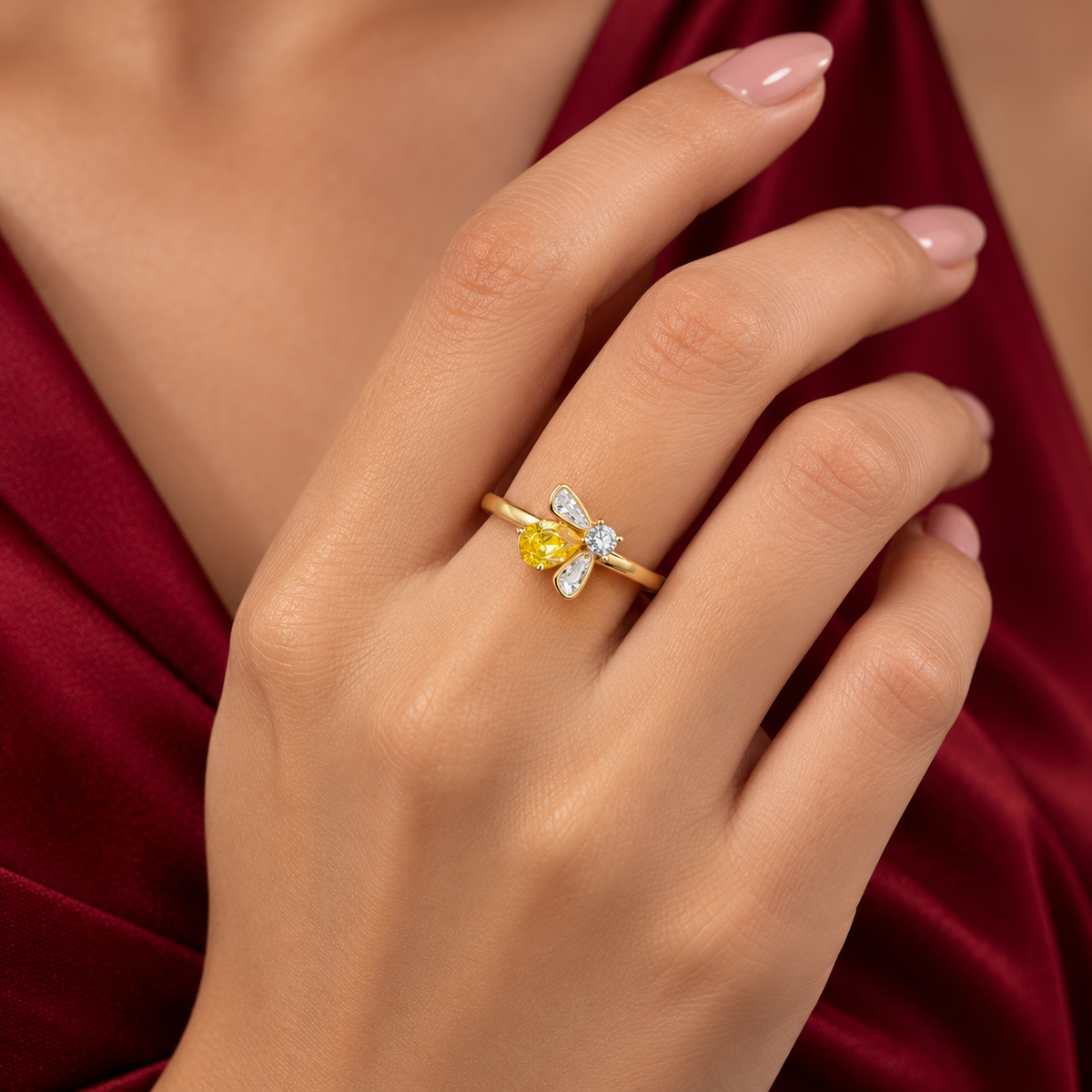 Anillo Abeja Pan Plata Ley 925