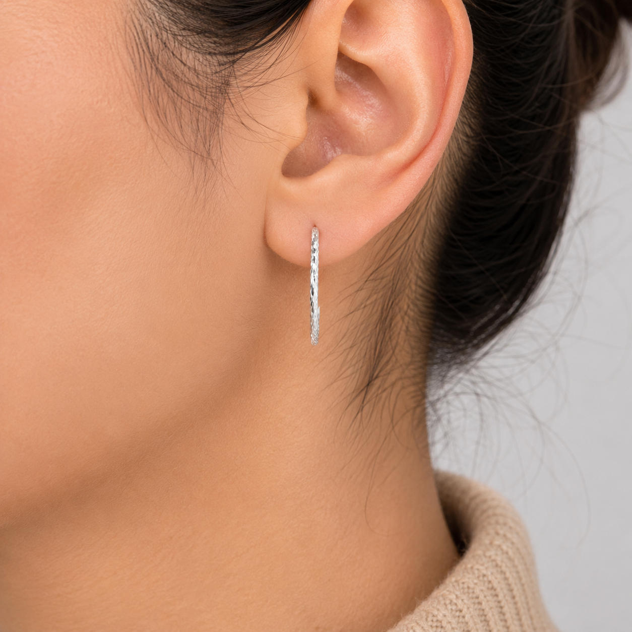 Arracada Mediana Plata Ley 925