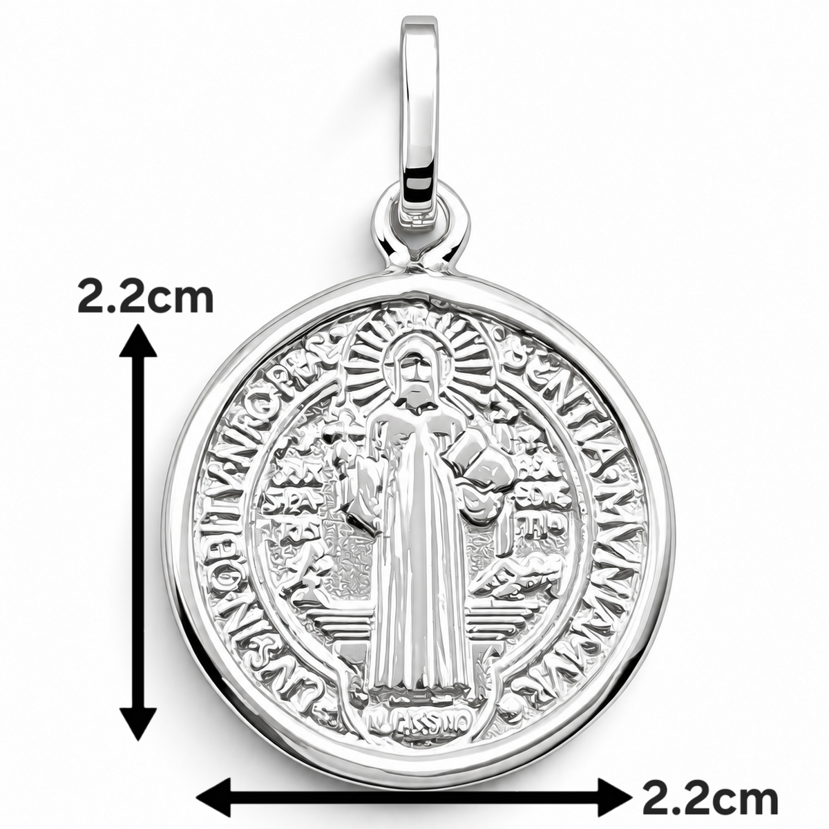 Dije San Benito Bisel Plata Ley 925
