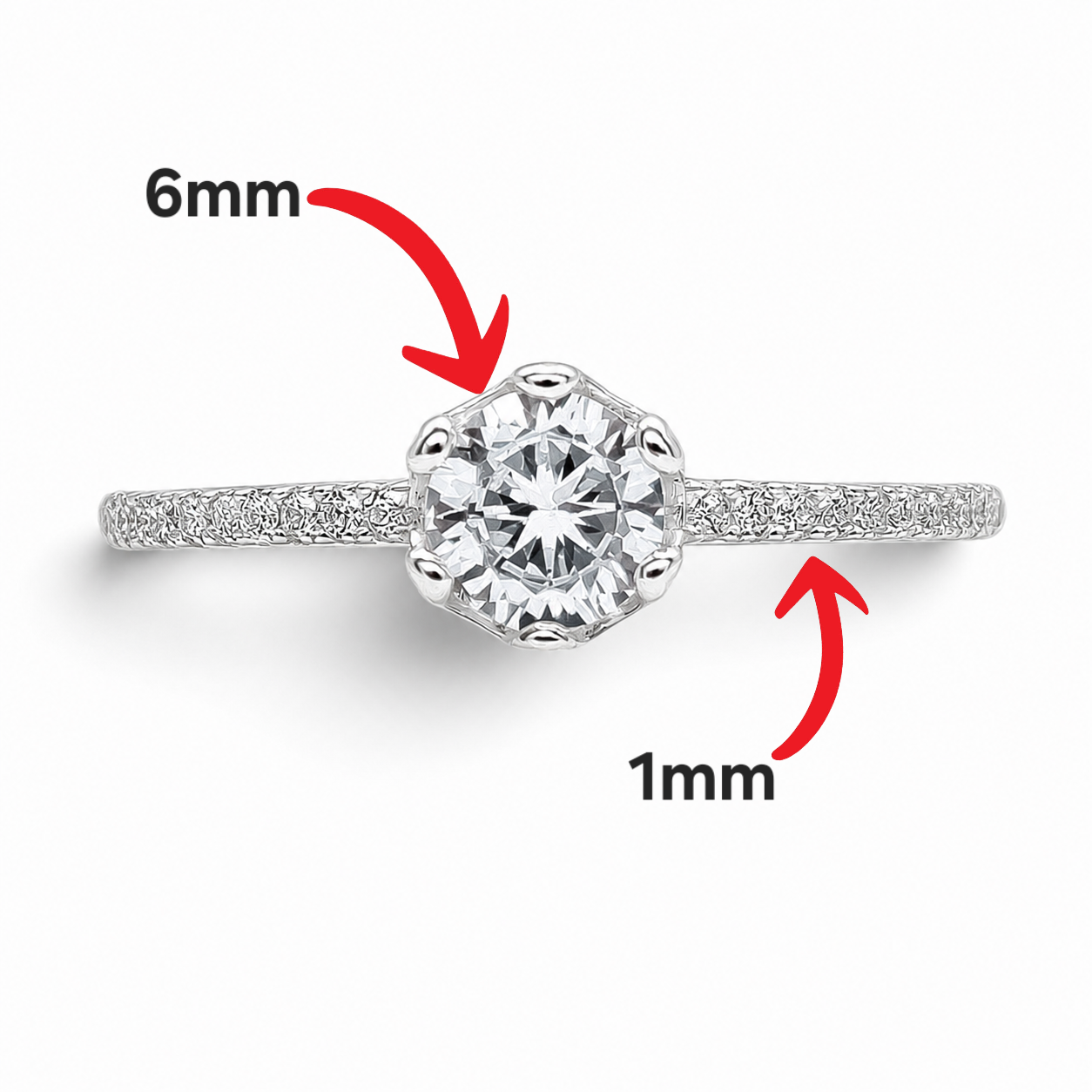 Anillo Redondo Zirconia Plata Ley 925
