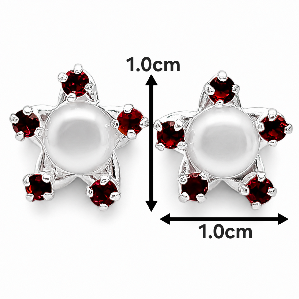 Broquel Rojo/Blanco Plata Ley 925