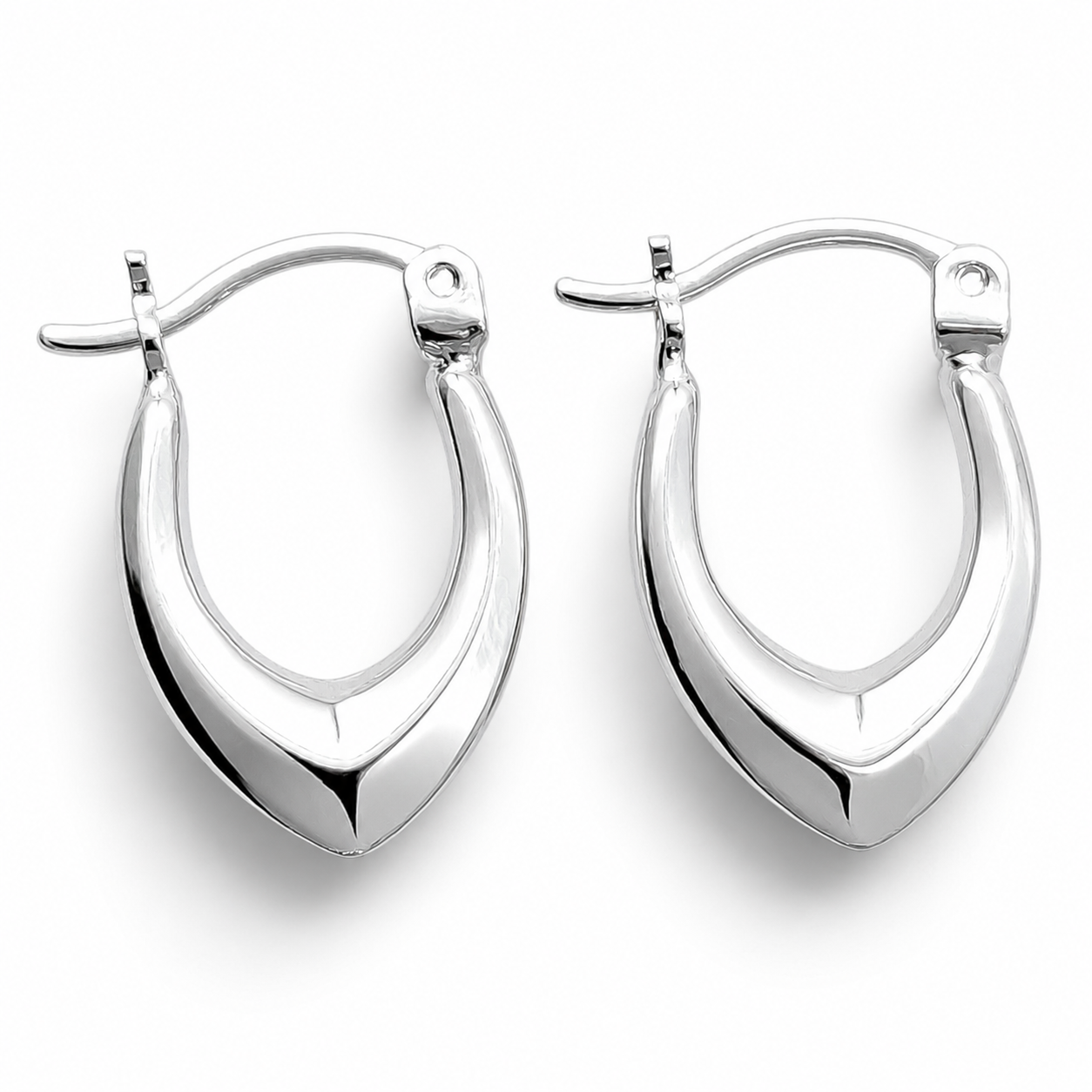 Arracada Lisa Canasta Plata Ley 925