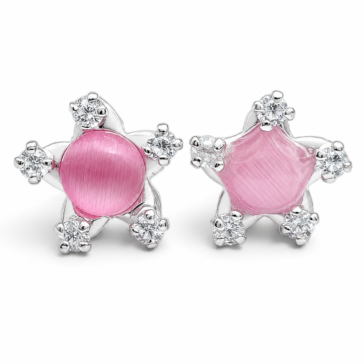 Broquel Rosa/Blanco Plata Ley 925