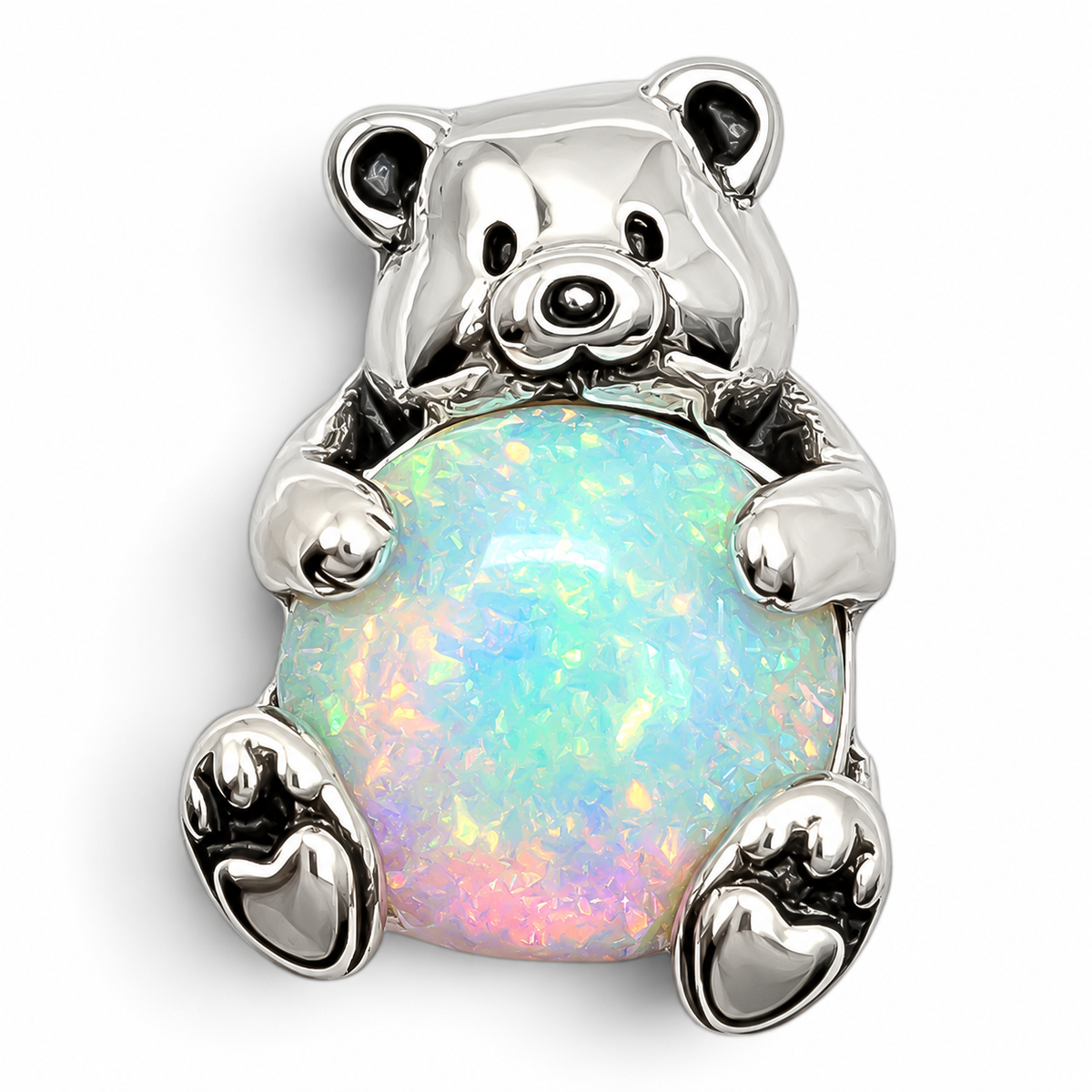 Charm Oso Opalo Plata Ley 925