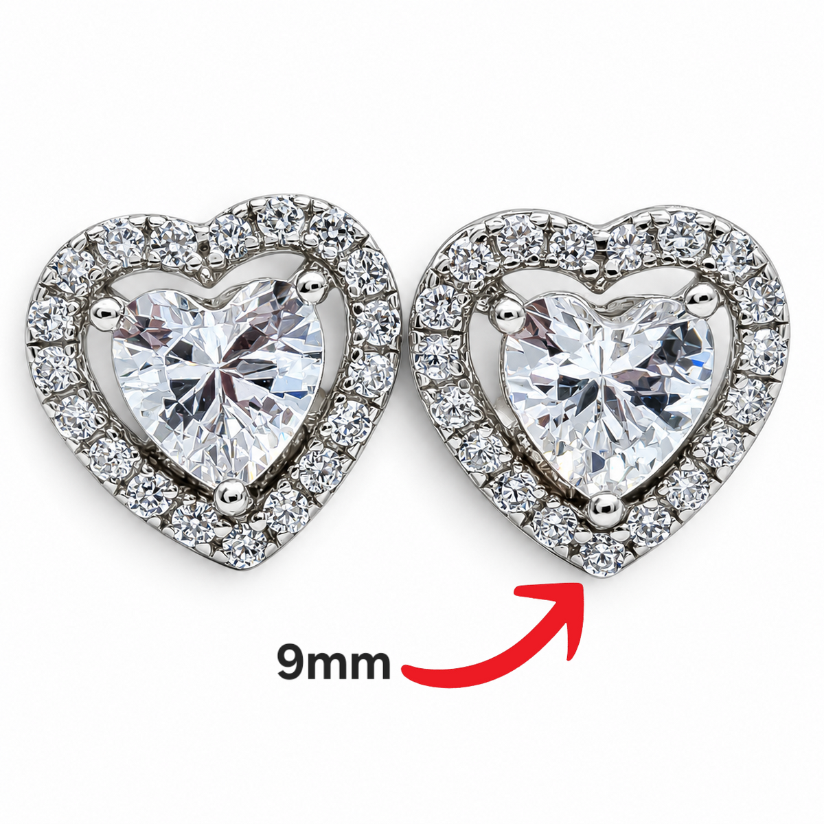 Arete Corazon Plata Ley 925
