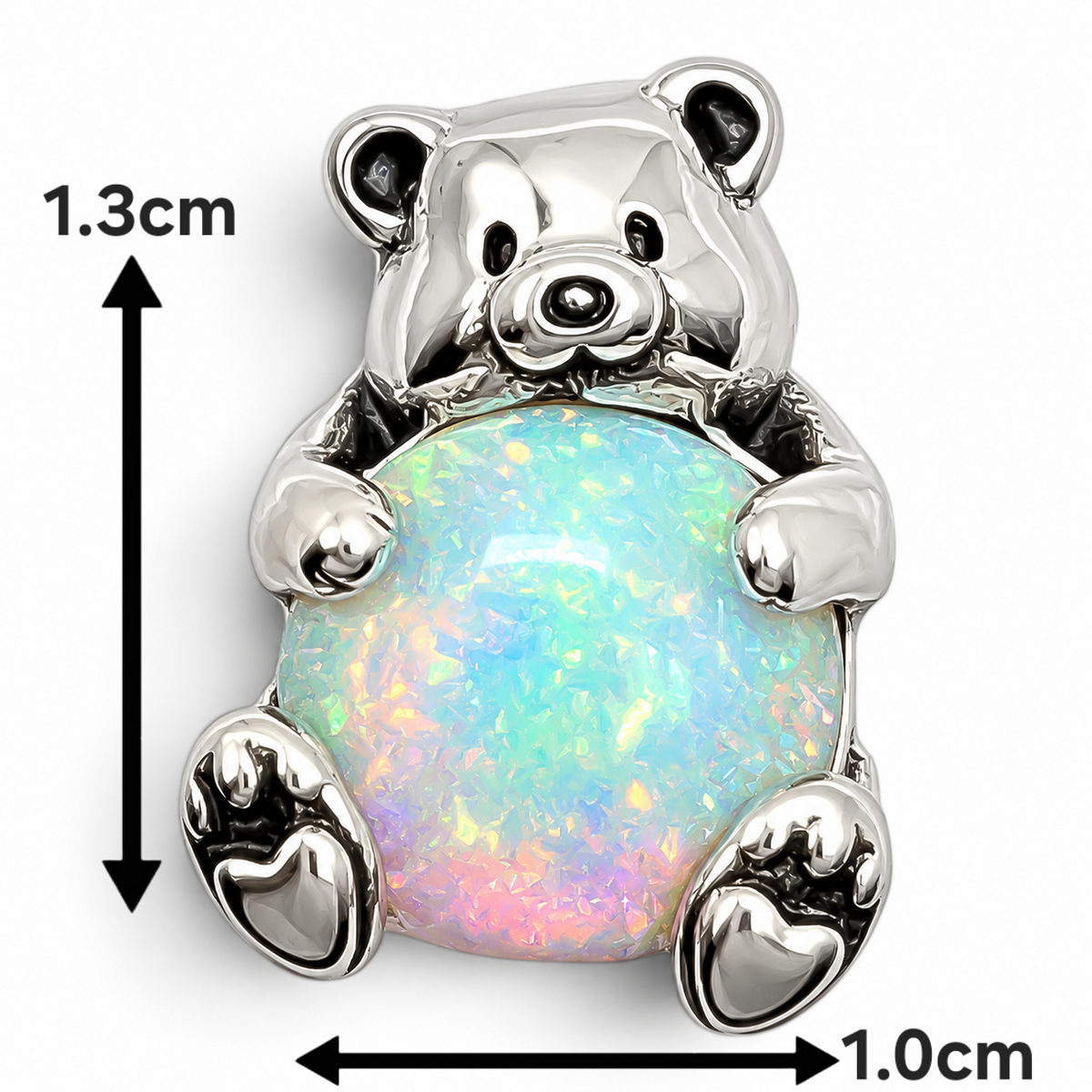 Charm Oso Opalo Plata Ley 925