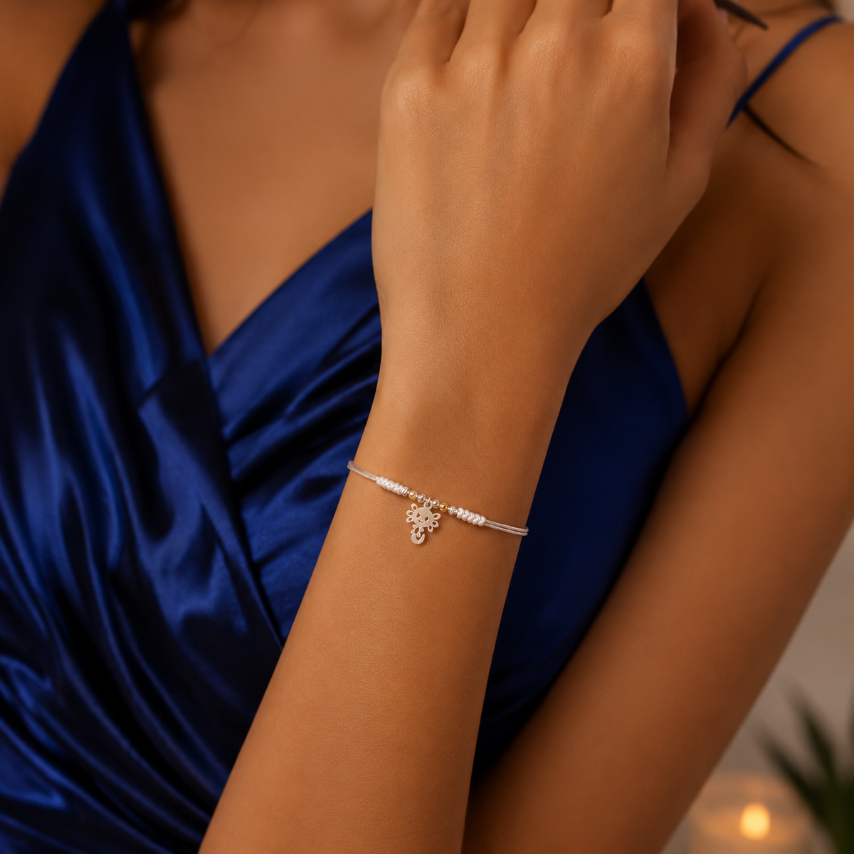 Pulsera Ajolote Plata Ley 925