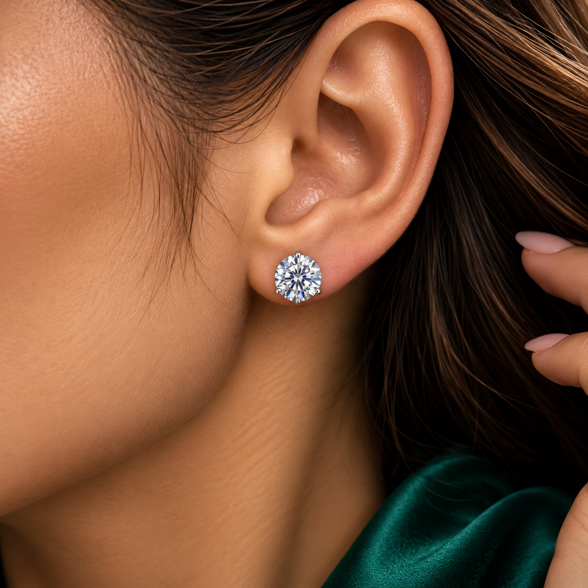 Arete Zirconia Plata Ley 925