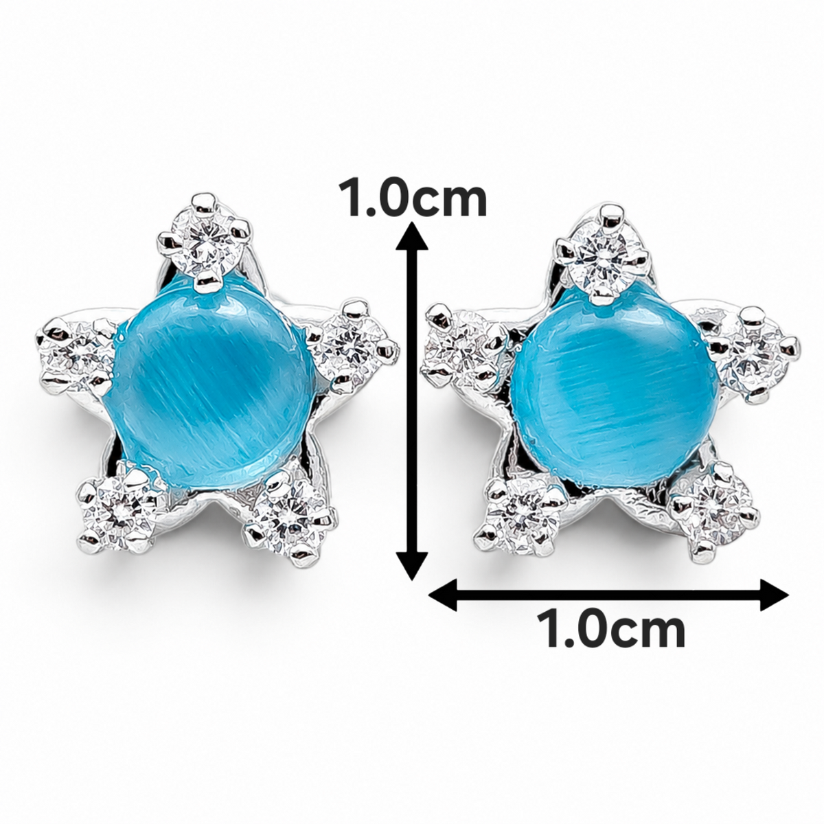 Broquel Azul/Blanco Plata Ley 925