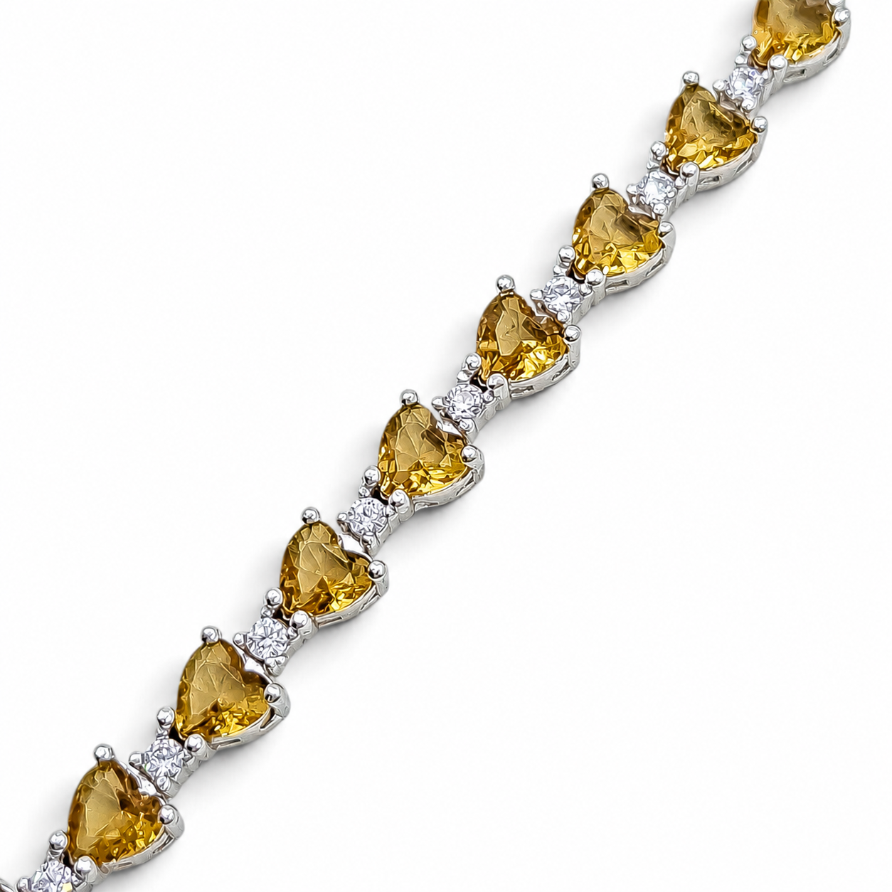 Pulsera Corazones Plata Ley 925
