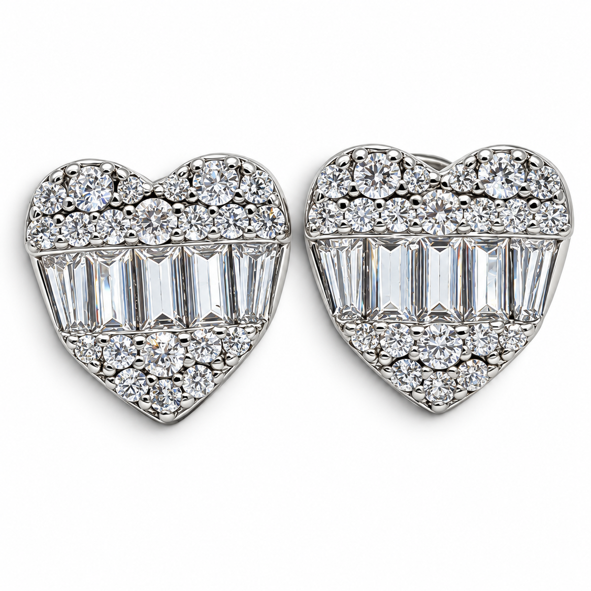 Arete Zirconia Corazon Plata Ley 925