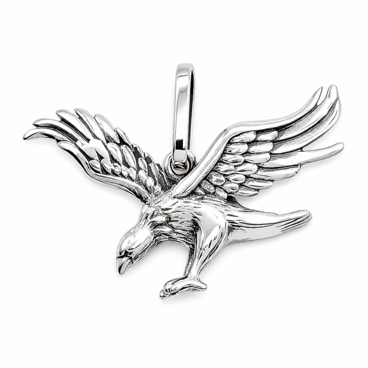 Dije Aguila Vuelo Pavonado Plata Ley 925