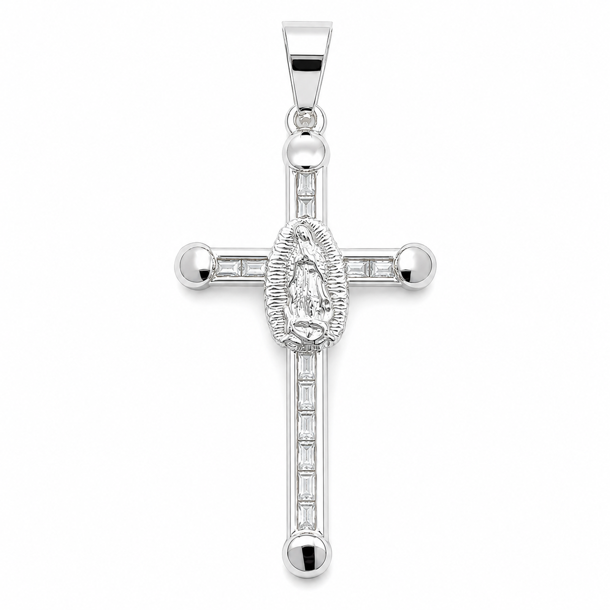 Dije Cruz Virgen Plata Ley 925