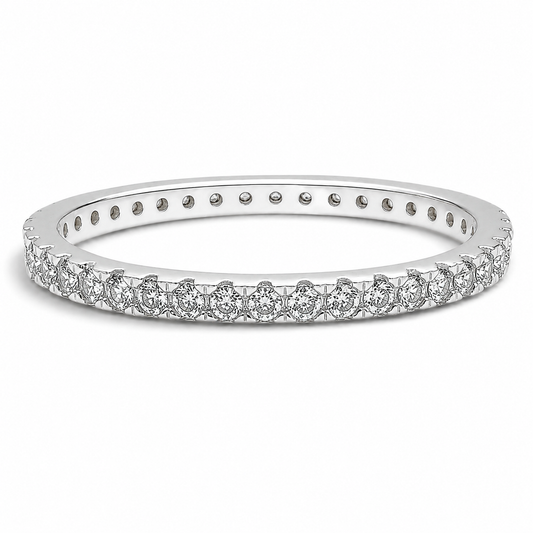 Anillo Blanco Plata Ley 925