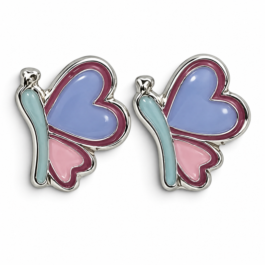 Broquel Mariposa Plata Ley 925