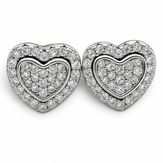Arete Corazon Zirconia Plata Ley 925