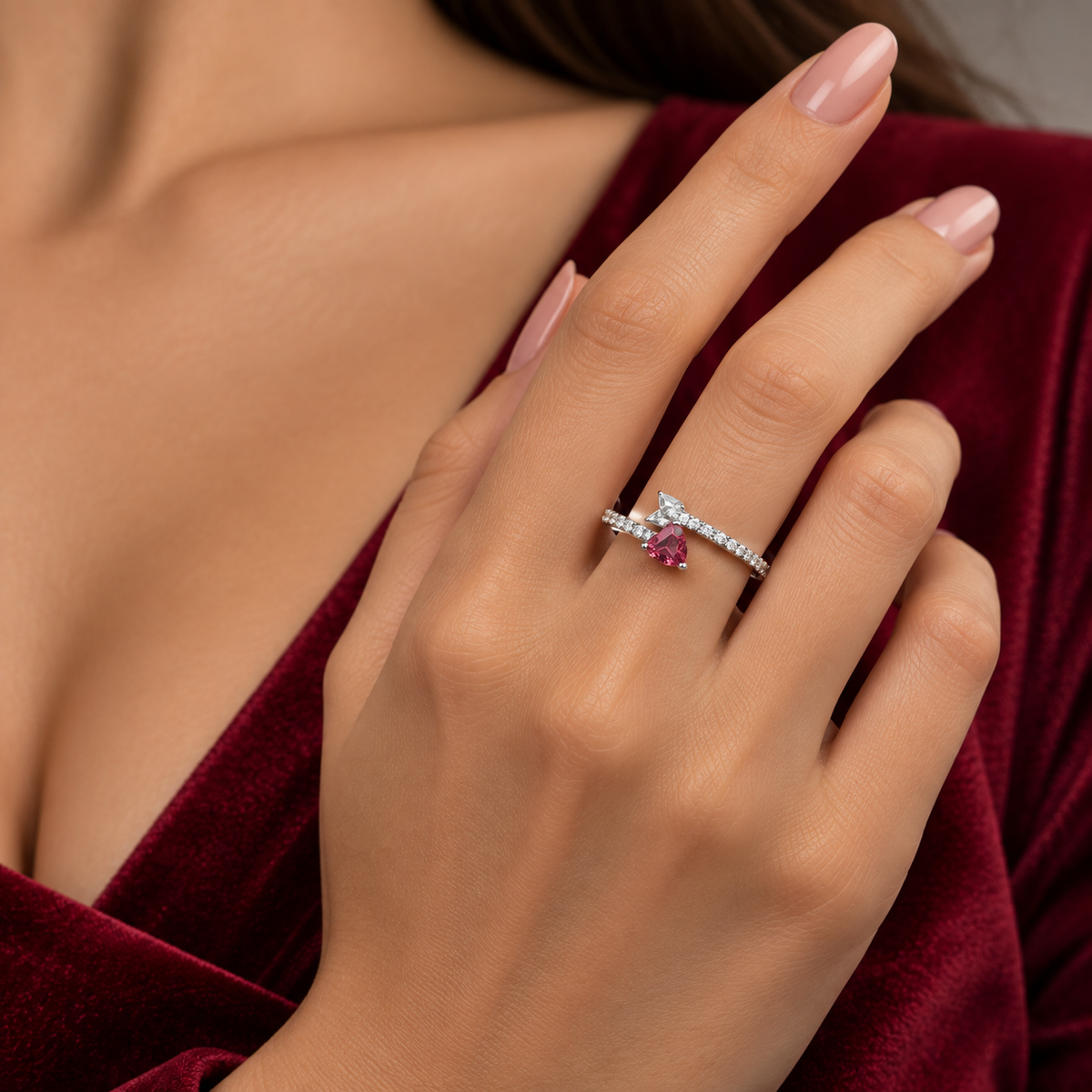 Anillo Corazoncito Plata Ley 925