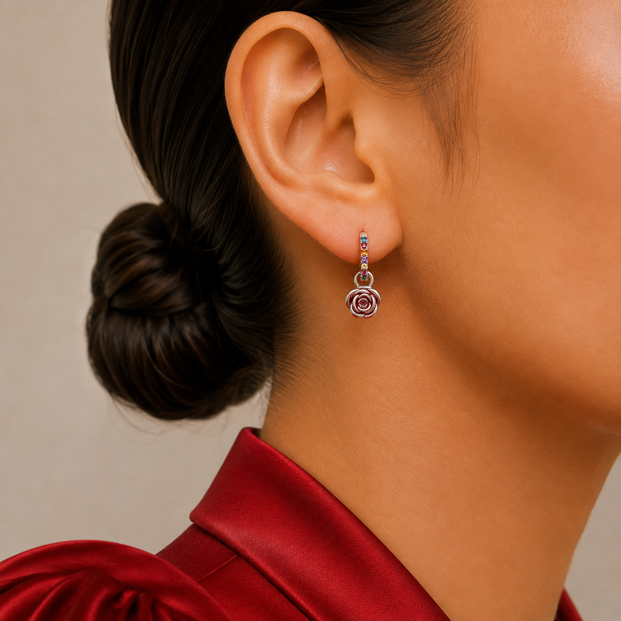 Hugguies Rosa Plata Ley 925