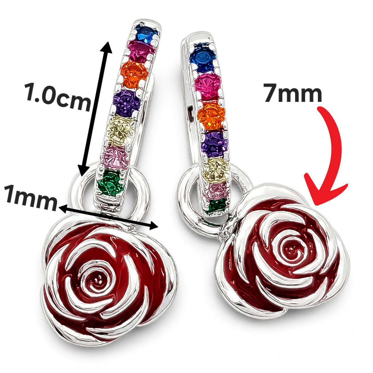 Hugguies Rosa Plata Ley 925
