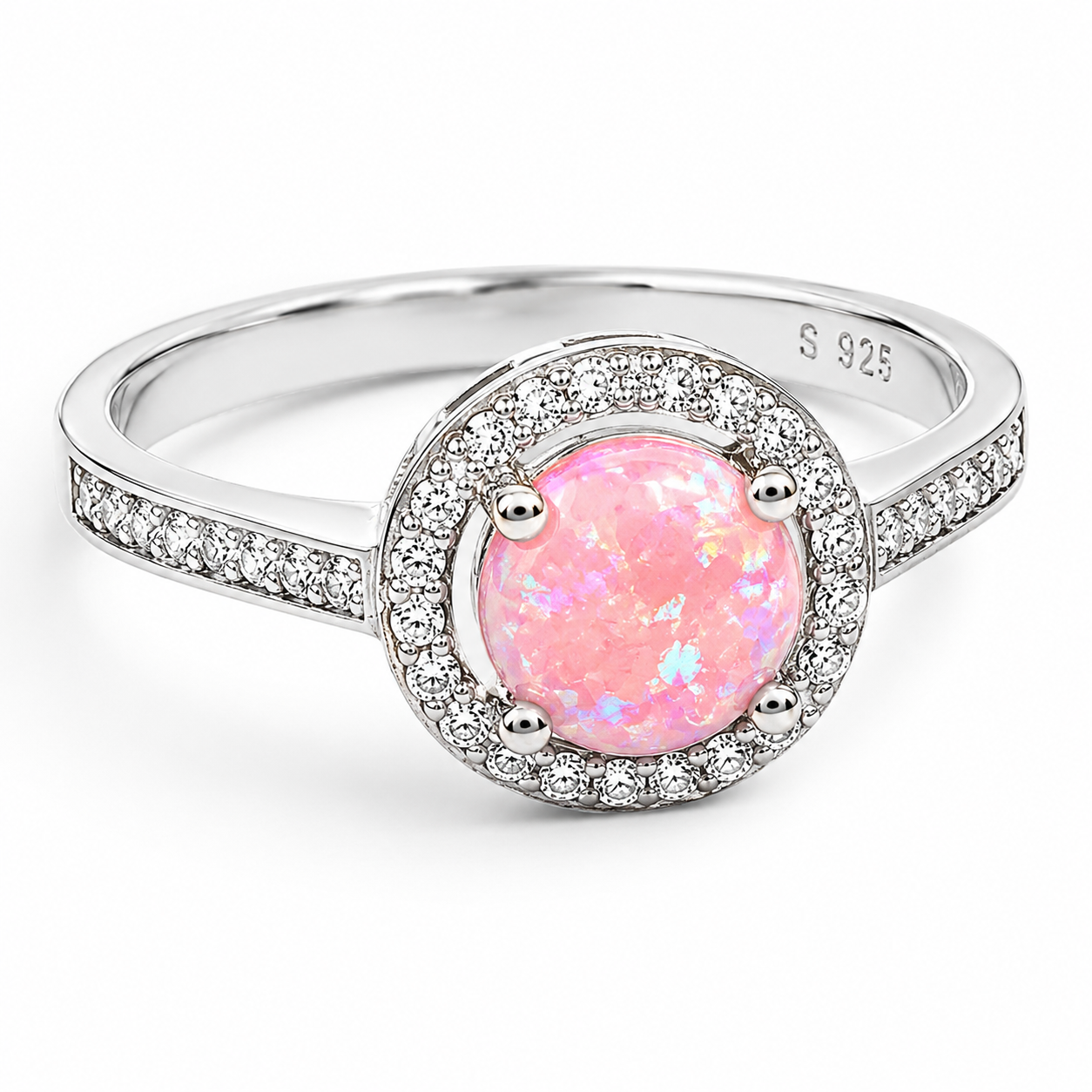 Anillo Opalo Rosa