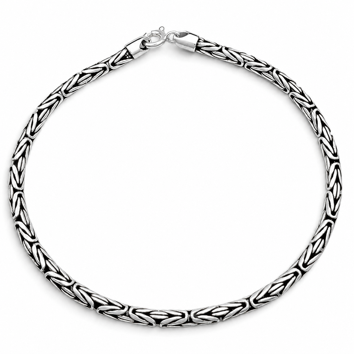 Pulso Tejido Bali 3mm Plata Ley 925