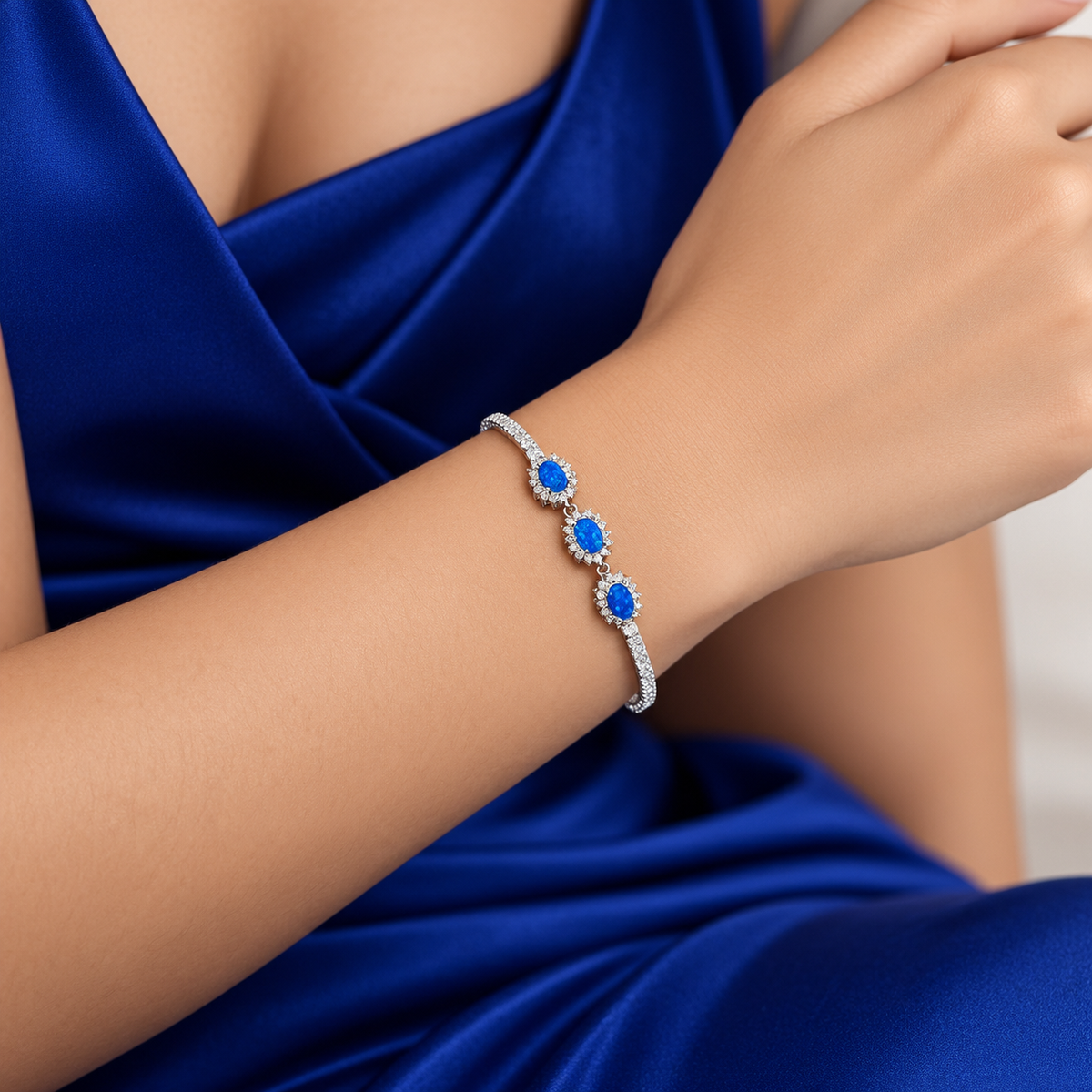 Pulsera Opalo Sol Plata Ley 925