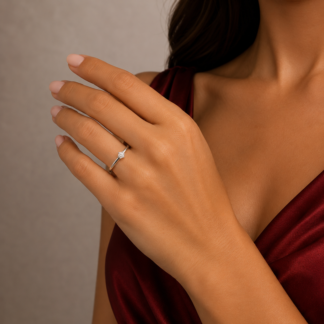 Anillo Zirconia Chica Plata Ley 925