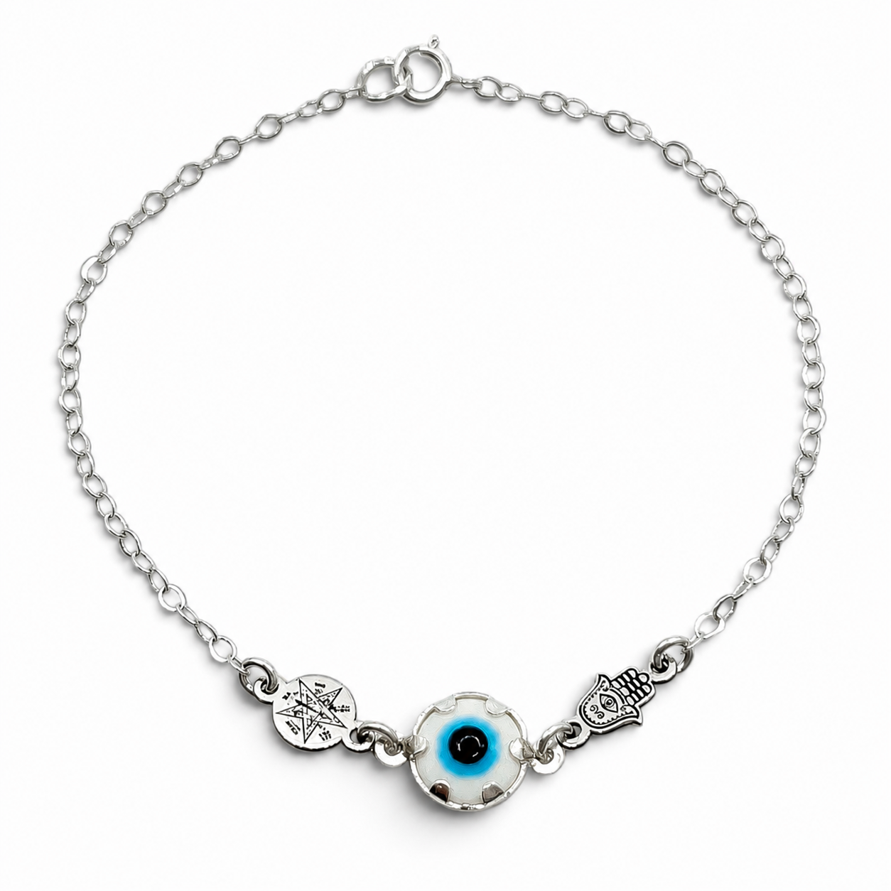 Pulsera Ojo Plata Ley 925
