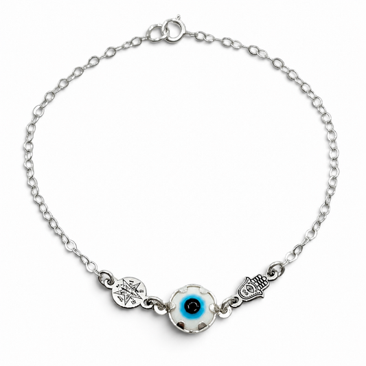Pulsera Ojo Plata Ley 925