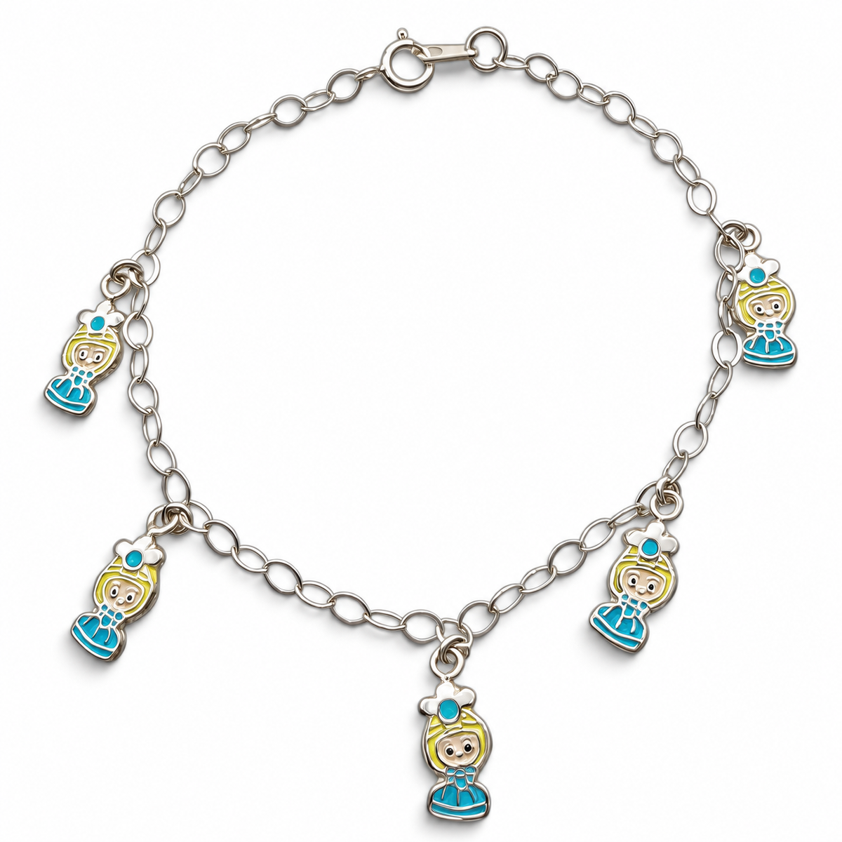 Pulsera Princesa Plata Ley 925