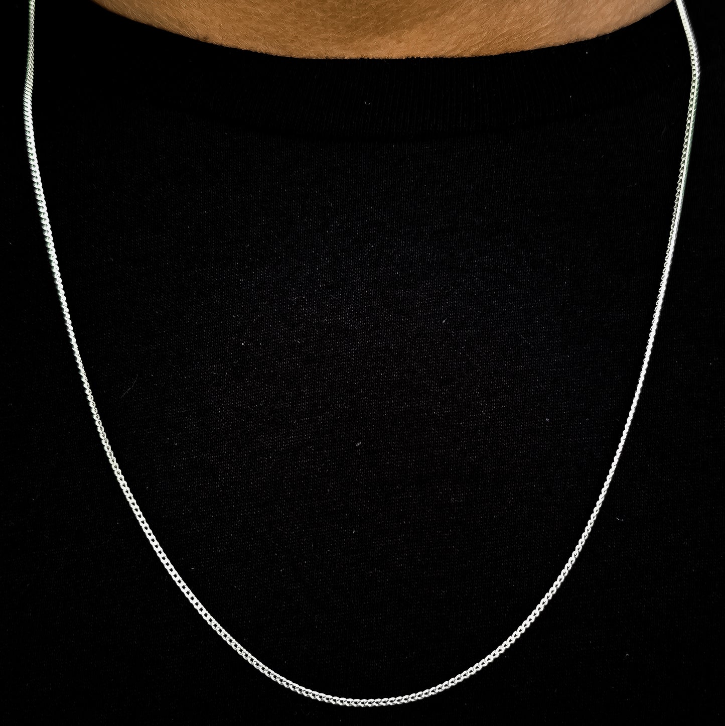 Cadena Cubana Lisa 1mm Plata Ley 925