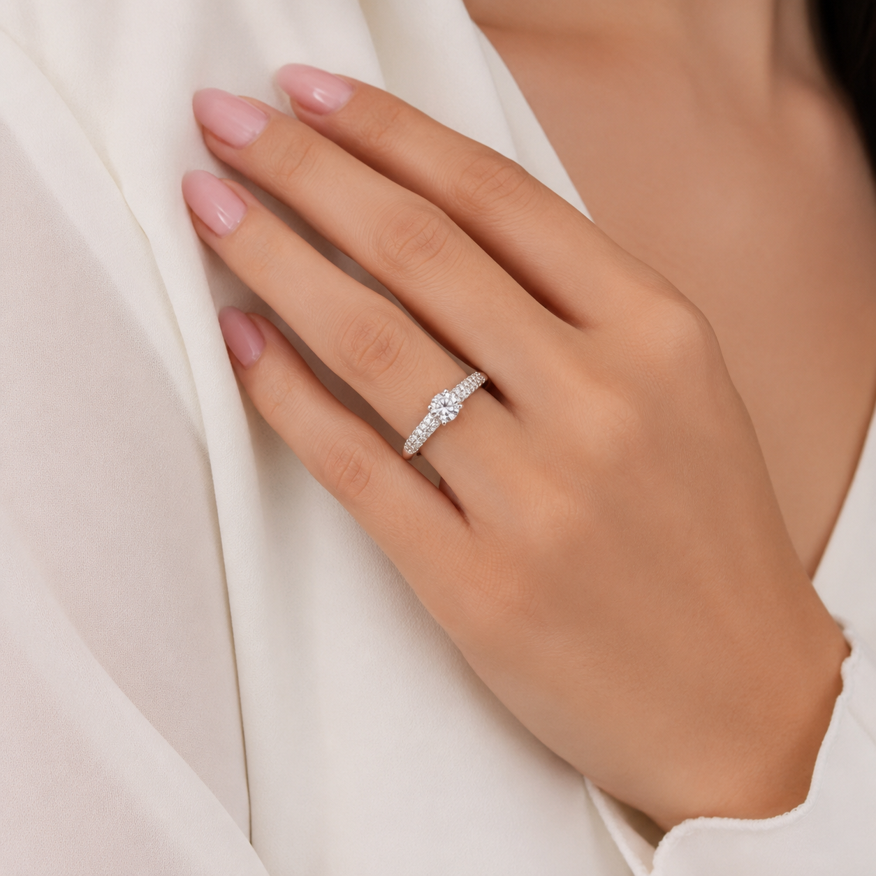 Anillo Zirconia Plata Ley 925