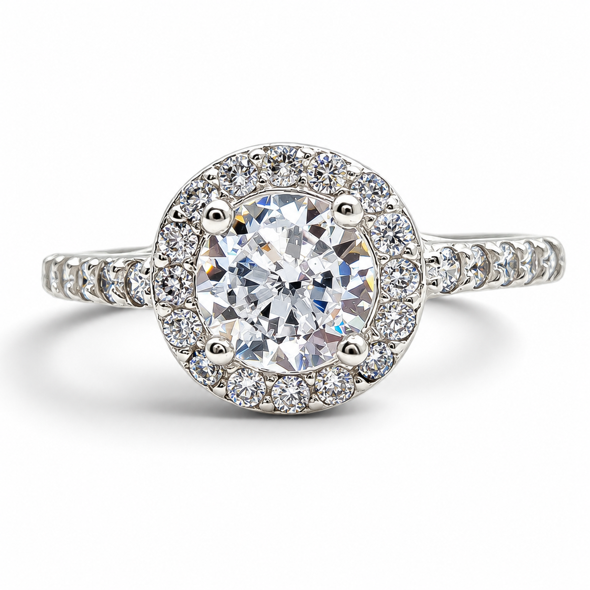 Anillo Blanco Plata Ley 925