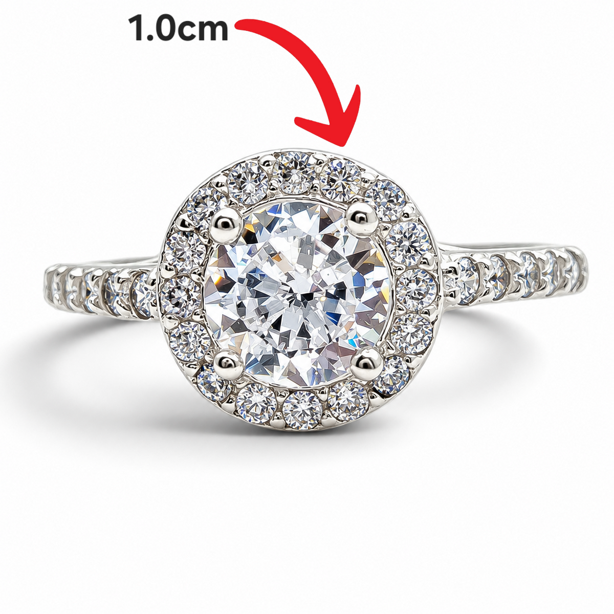Anillo Blanco Plata Ley 925