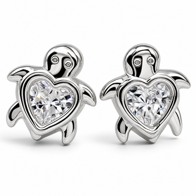 Broquel Tortuga Blanca Plata Ley 925