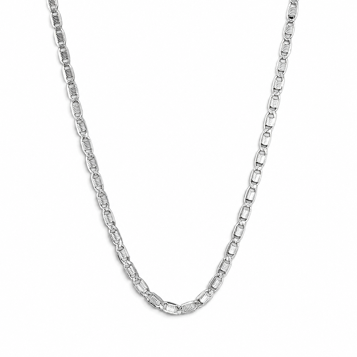 Cadena Planchada Diamantada 2mm Plata Ley 925