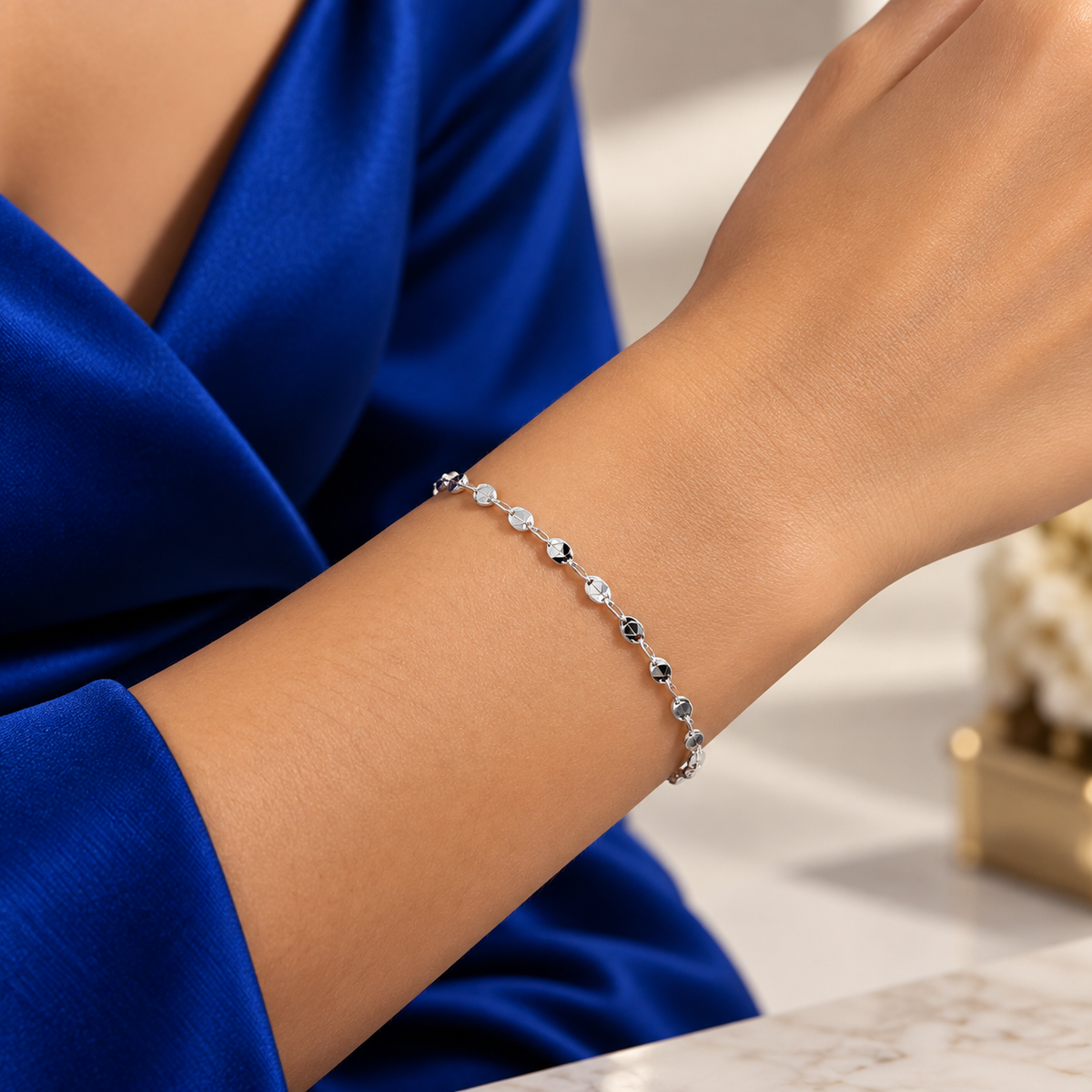 Pulsera Facetada Plata Ley 925