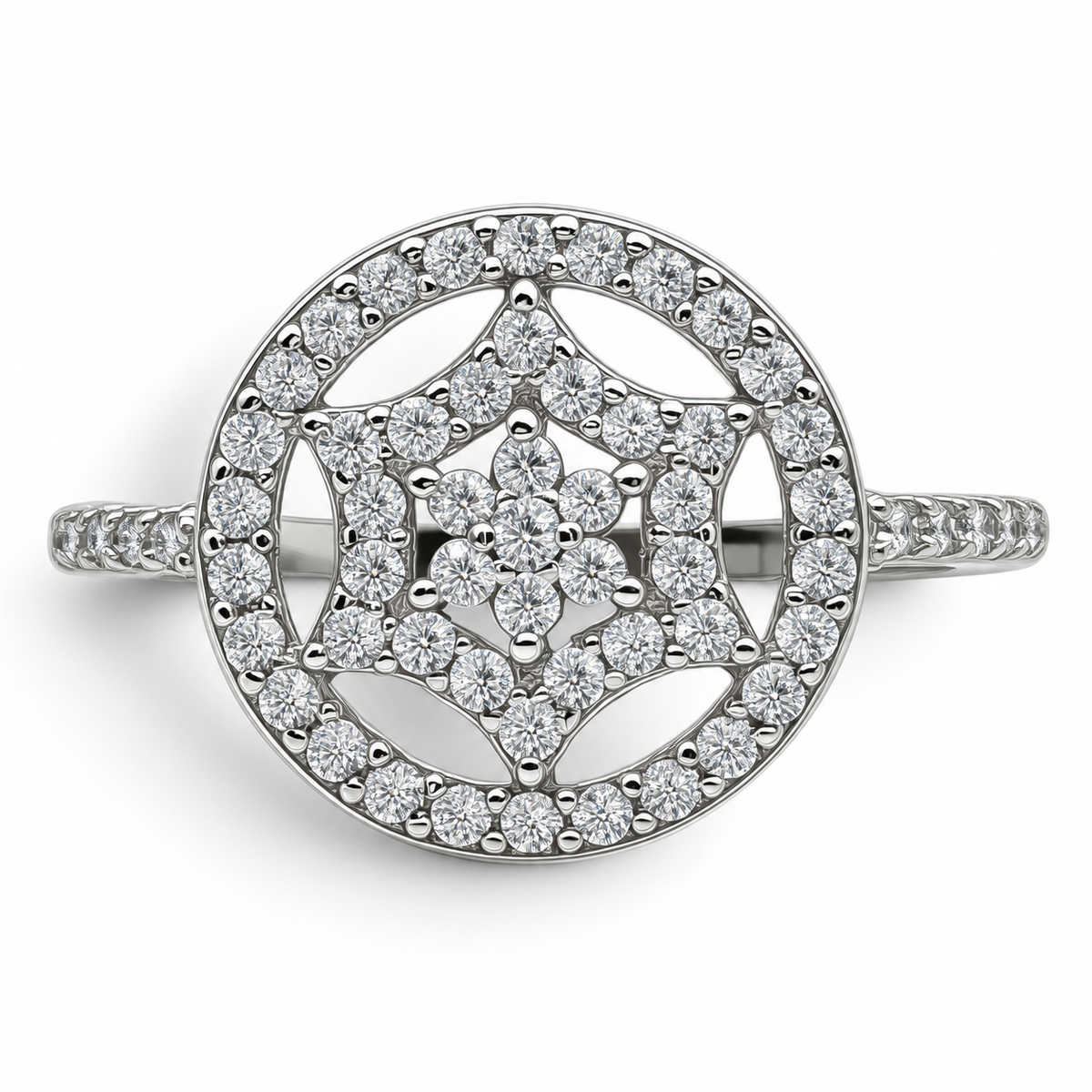 Anillo Zirconia Estrella Plata Ley 925