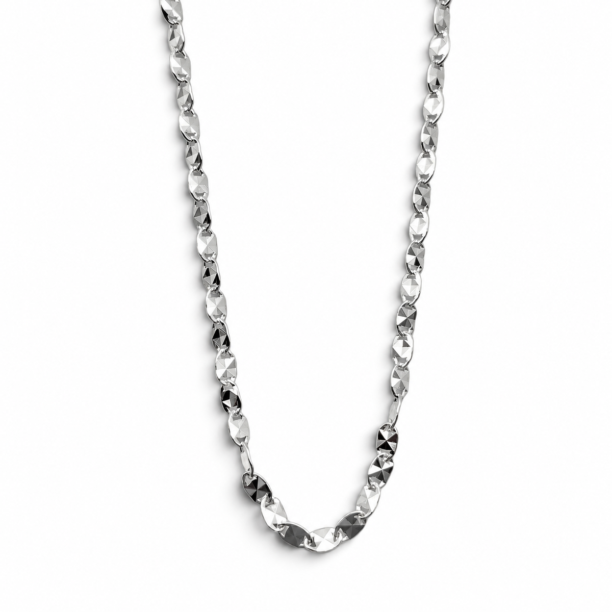 Cadena Facetada 2mm Plata Ley 925