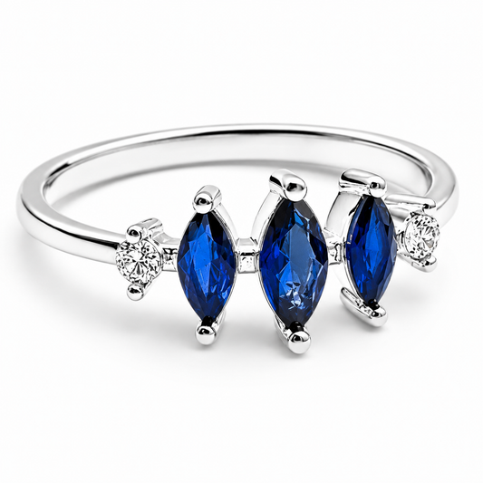 Anillo Zirconia Azul