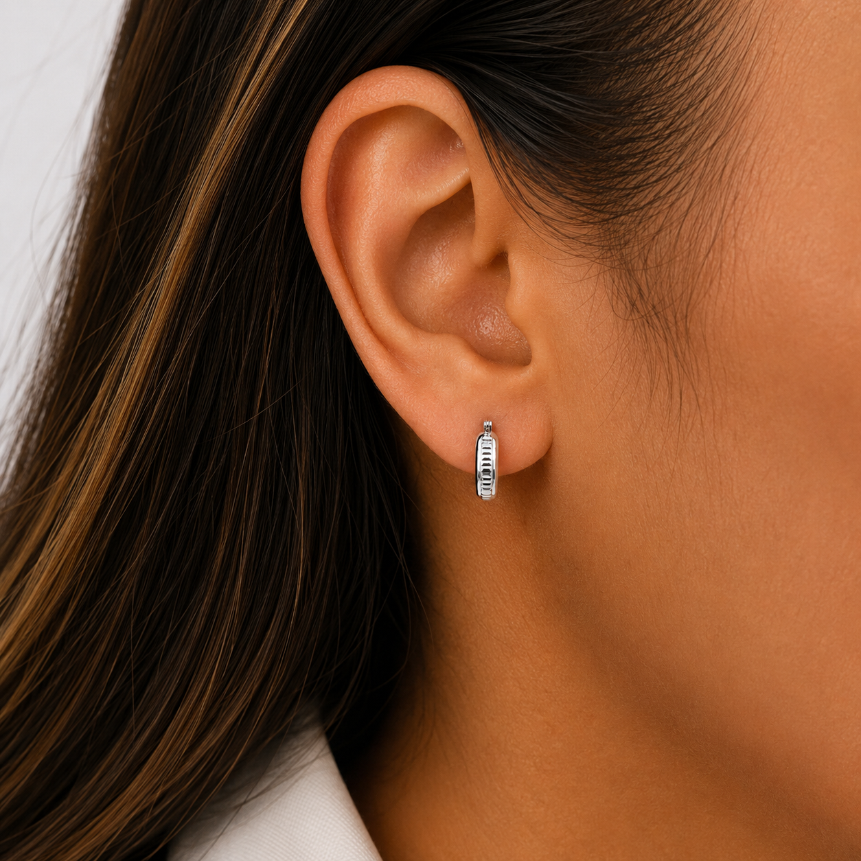 Arracada Chica Plata Ley 925