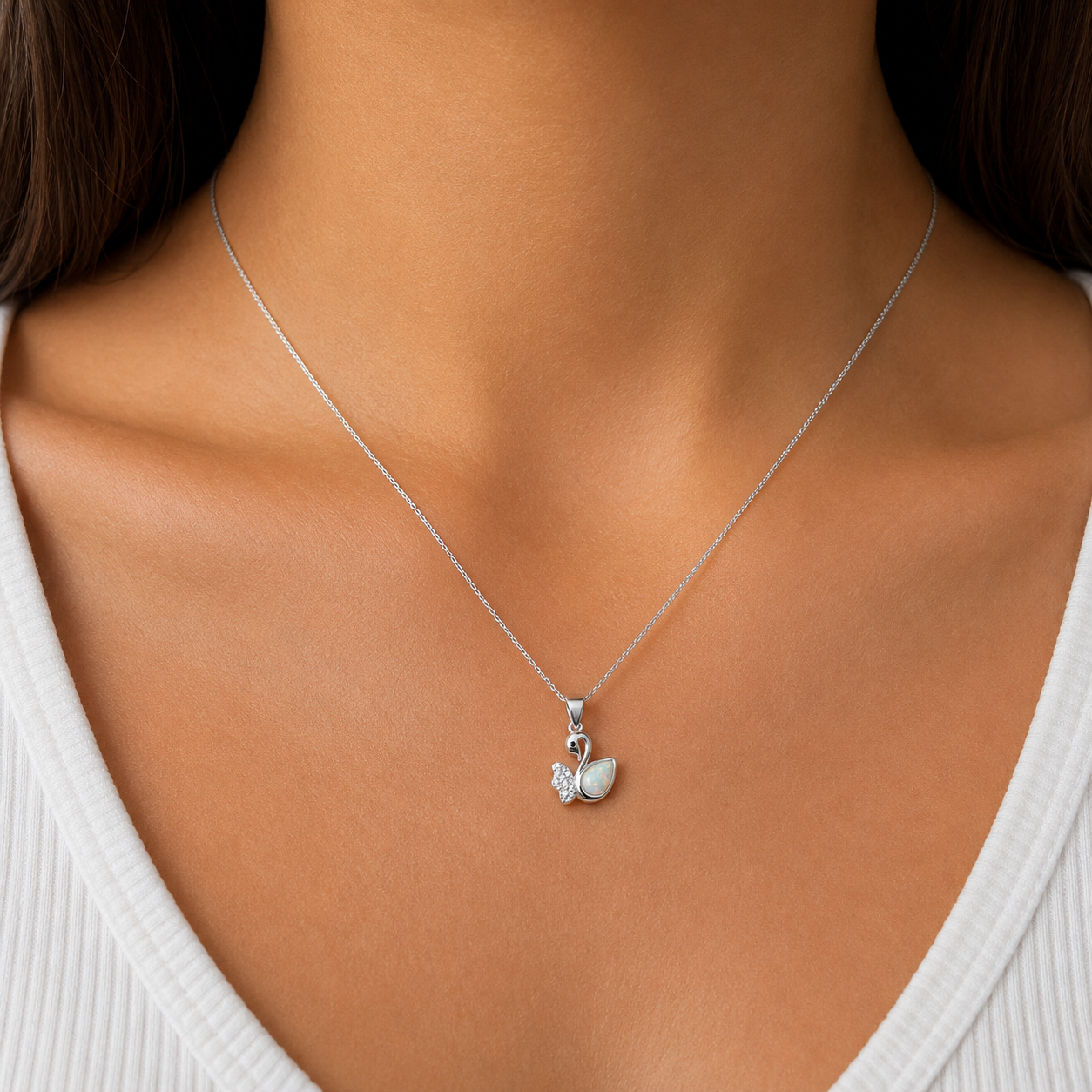 Dije Cisne Blanco Plata Ley 925