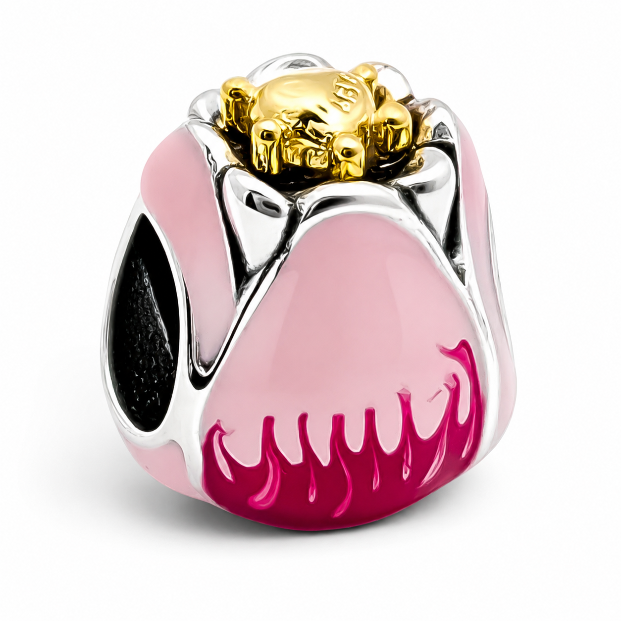 Charm Rosa Plata Ley 925
