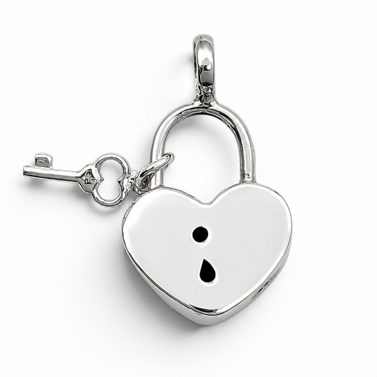 Dije Candado Corazon Plata Ley 925