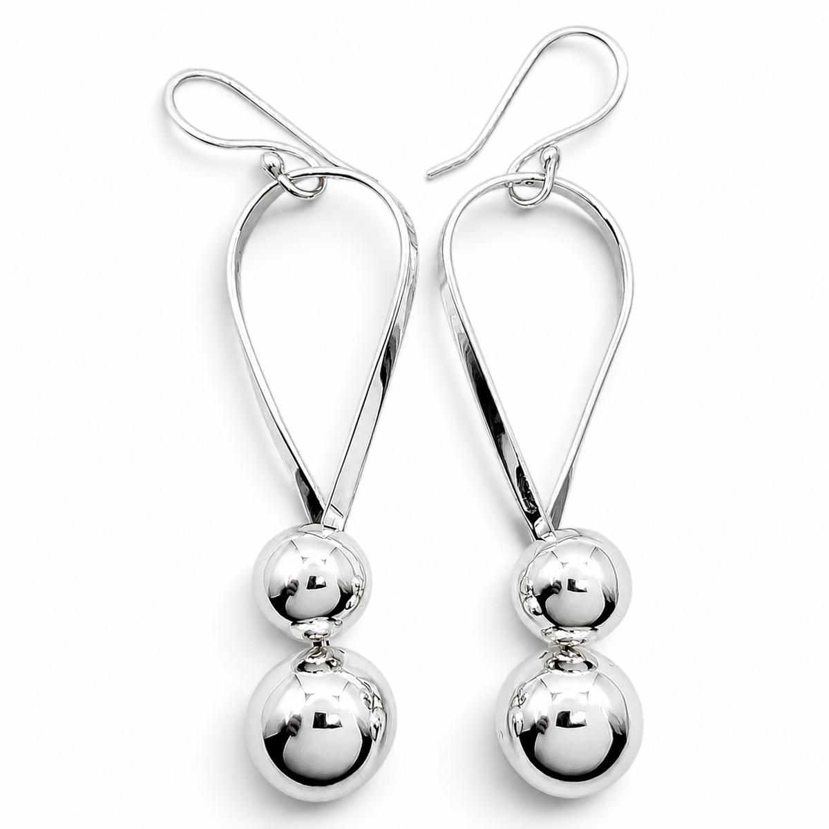 Arete 2 Bolas Plata Ley 925